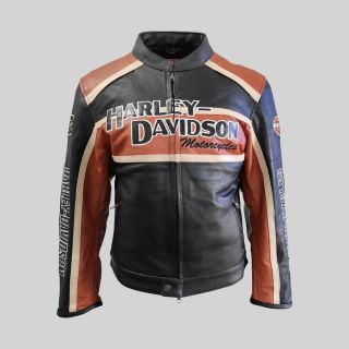 Men's Motorcycle Triple Vent Classic HD Leather Jacket